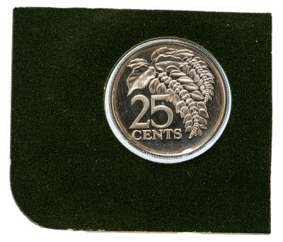 купить Тринидад и Тобаго 25 центов (cents) 1976