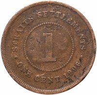 Купить Стрейтс Сетлментс 1 цент (cent) 1906
