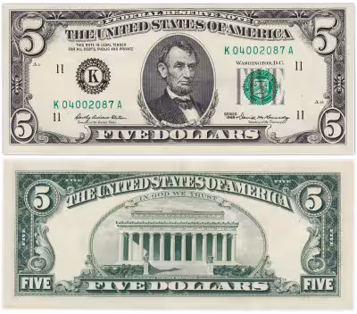 купить США 5 долларов 1969 год (Pick 450а) К-Даллас