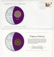 Купить Серия «Монеты всех стран мира» - Португалия 1 эскудо (escudo) 1979 (монета и 1 марка в конверте)