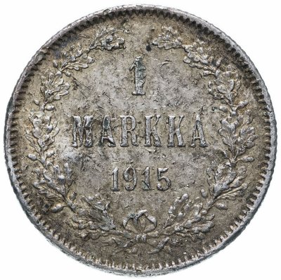 купить 1 марка 1915 S, монета для Финляндии