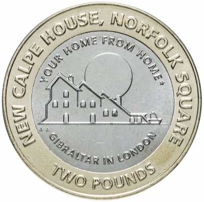 купить Гибралтар 2 фунта (pounds) 2018 Новый дом Гибралтара в Лондоне