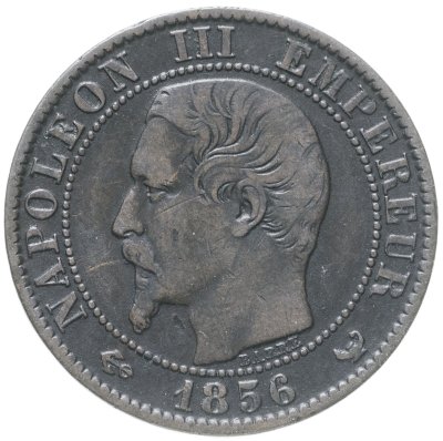 купить Франция 5 сантимов (centimes) 1856