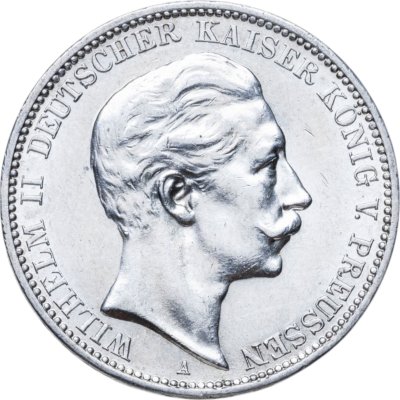 купить Германская Империя, Пруссия 3 марки (mark) 1911 с портретом Вильгельма II