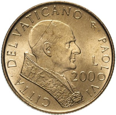 купить Ватикан 200 лир (lire) 2001
