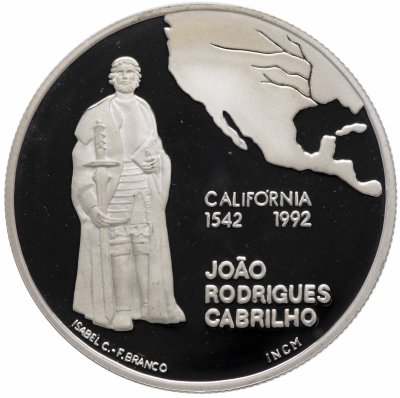 купить 200 эскудо (escudos) 1992 "450 лет с момента открытия Калифорнии"