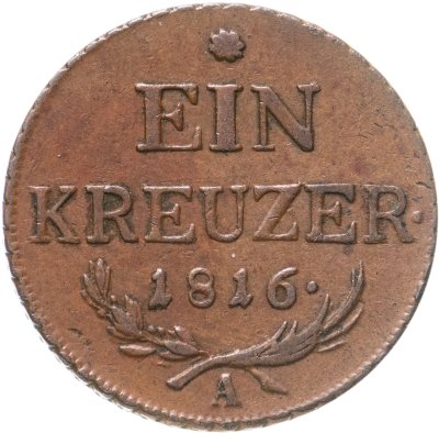 купить Австрия 1 крейцер (kreuzer) 1816