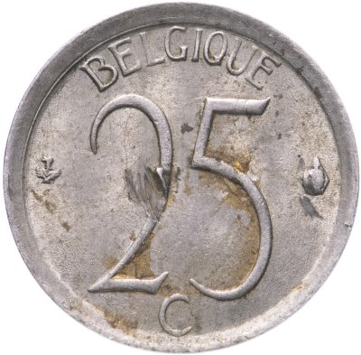 купить Бельгия 25 сантимов 1973 Надпись на французском - 'BELGIQUE'
