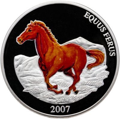 купить Монголия 500 тугриков 2007 Proof "Вымирающие виды - Дикая лошадь"