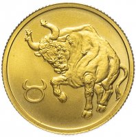 Купить 25 рублей 2003 СПМД "Знаки зодиака - Телец"