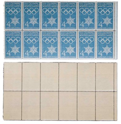 купить США марки квартблок "Зимние олимпийские игры" 1960