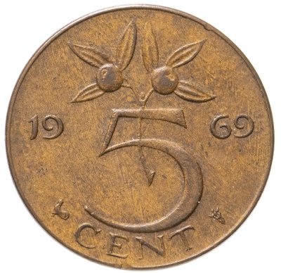 купить Нидерланды 5 центов (cent) 1969