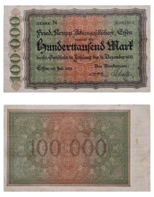 купить Германия 100000 марок 1923