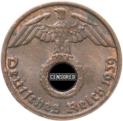 купить Германия, Третий рейх 1 рейхспфенниг (reichspfennig) 1939 D