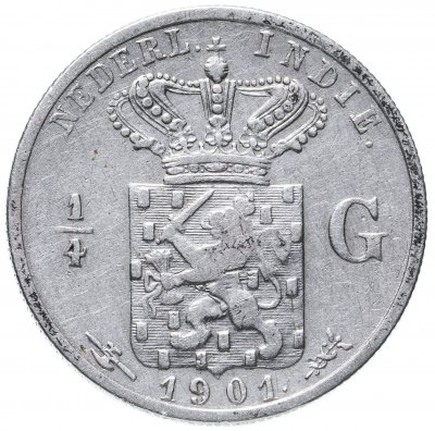 купить Голландская Ост-Индия 1/4 гульдена 1901