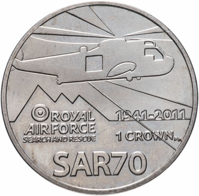купить Фолклендские острова 1 крона 2011 "70 лет Поисково-спасательной службе"