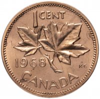 Купить Канада 1 цент (cent) 1968