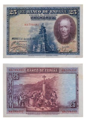 купить Испания 25 песет 1928 (Pick 74.b)