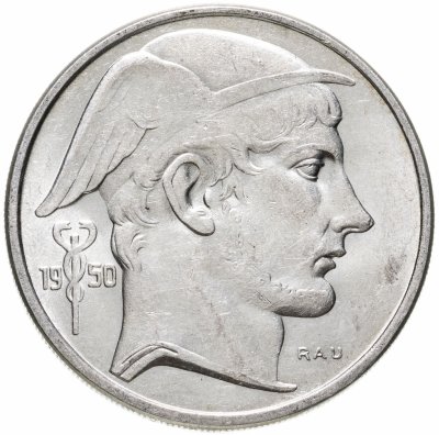 купить Бельгия 50 франков (francs) 1950 Надпись на голландском - 'BELGIE'