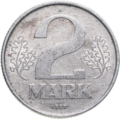 купить Германия (ГДР) 2 марки 1977 надпись "MARK"