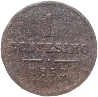 купить Италия, Ломбардия-Венеция 1 чентезимо (centesimo) 1852 V