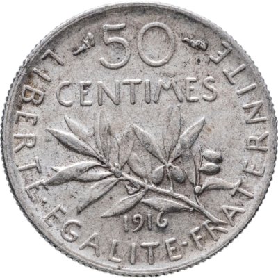 купить Франция 50 сантимов (centimes) 1912-1920