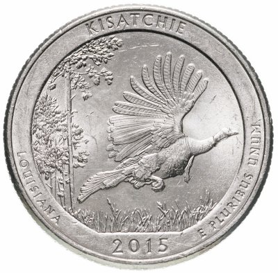 купить США 1/4 доллара (25 центов, квотер) 2015 — "Национальный лес Кисатчи" (27-й парк)