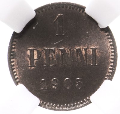 купить 1 пенни (penny) 1905, в слабе ННР MS63BN, Биткин №466