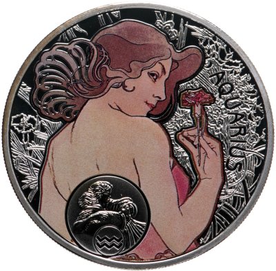 купить Остров Ниуэ 1 доллар 2010 "Знаки зодиака - Водолей"