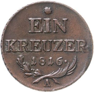 купить Австрия 1 крейцер (kreuzer) 1816 A