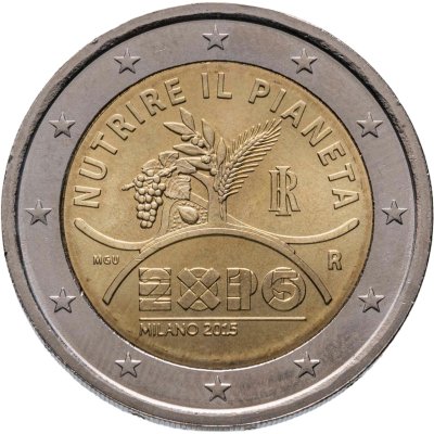 купить Италия 2 евро 2015 "Всемирная выставка EXPO-2015 в Милане"