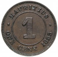 купить Маврикий 1 цент (cent) 1883