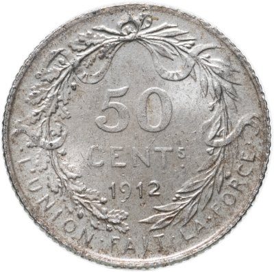 купить Бельгия 50 сантимов (centimes) 1912 Надпись на французском - 'ALBERT ROI DES BELGES'