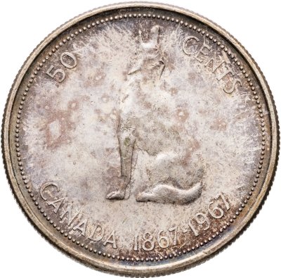 купить Канада 50 центов (cents) 1967 100 лет Конфедерации Канада
