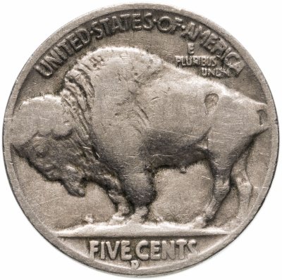 купить США 5 центов (cents) 1936 D Buffalo Nickel знак монетного двора: "D" - Денвер