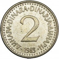 купить Югославия 2 динара 1983