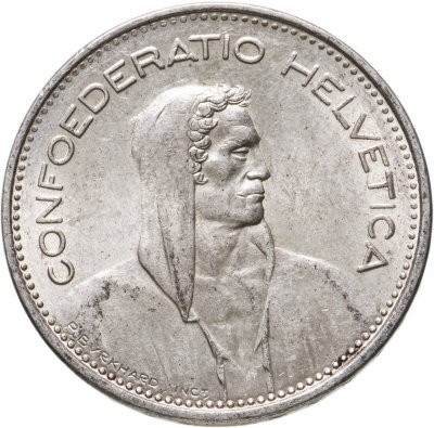 купить Швейцария 5 франков 1965