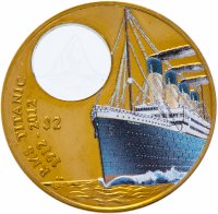 купить Виргинские Острова 2 доллара 2012 "Титаник", в футляре с сертификатом