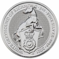 Купить Великобритания 5 фунтов (pounds) 2021 "Белая Борзая Ричмонда"