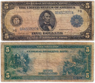 купить США 5 долларов 1914 Series 1914 (Pick 359) Chicago, Burke-Houston
