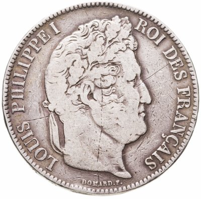 купить Франция 5 франков (francs) 1834
