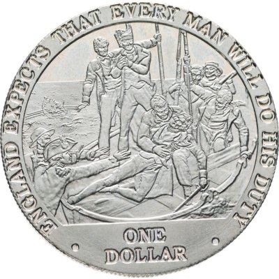 купить Острова Кука 1 доллар (dollar) 2007 Англия ждёт, что каждый выполнит свой долг - гибель Нельсона