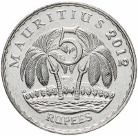 купить Маврикий 5 рупий 2012