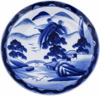 купить Блюдо настенное с видом Японии, фарфор, роспись, мануфактура "Yamatoku", Япония, 1920-1930 гг.