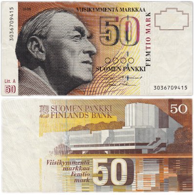 купить Финляндия 50 марок 1986 год Литера А