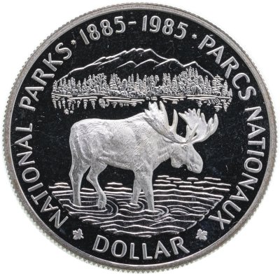 купить Канада 1 доллар (dollar) 1985 "100 лет национальным Паркам"