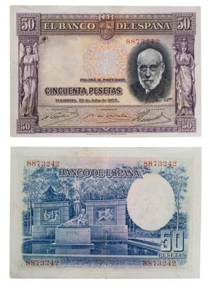 купить Испания 50 песет 1935 (Pick 88)