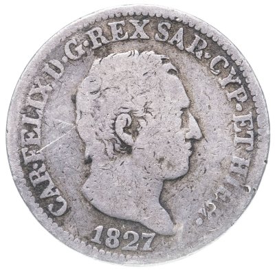 купить Италия (Сардиния) 50 чентезимо 1827