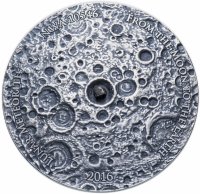 купить Буркина-Фасо 1000 франков 2016 "Лунный метеорит", в футляре с сертификатом