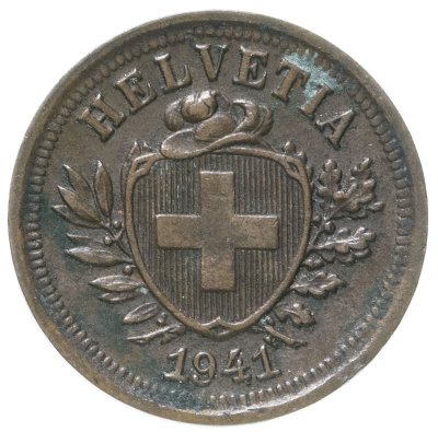 купить Швейцария 1 раппен (rappen) 1941